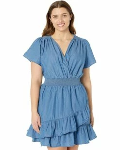 Best deal ❤️ MICHAEL Michael Kors Plus Size Short Sleeve Tencel Wrap 👗 Dress | 👗 Dresses 🎉