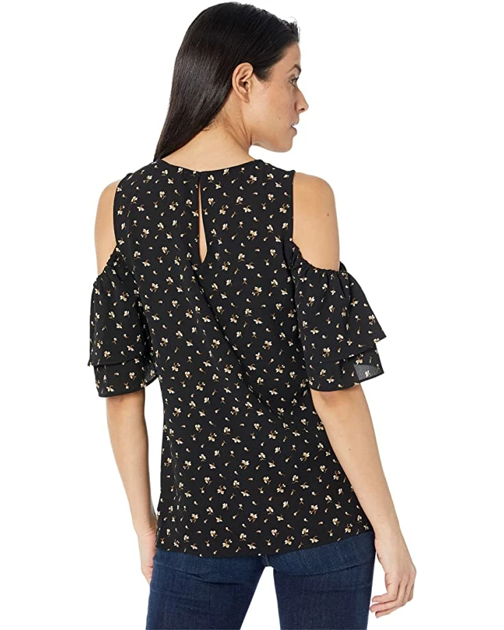 Best deal 🤩 MICHAEL Michael Kors Watercolor Ditsy Cold-Shoulder Top | 👕 Shirts & Tops 🔥 2 Best deal 🤩 MICHAEL Michael Kors Watercolor Ditsy Cold-Shoulder Top | 👕 Shirts & Tops 🔥 - Image 2