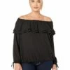 Cheapest 😀 MICHAEL Michael Kors Plus Size Ruffle Peasant Top | 👕 Shirts & Tops 💯