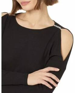 Cheapest 🧨 MICHAEL Michael Kors Petite Waffle Stud Cold-Shoulder Top | 👚 Shirts & Tops ❤️ -Outlet Michael Kors Store 81BWXNK9J3L. AC SR736920