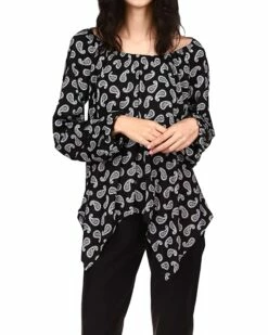 Deals 💯 MICHAEL Michael Kors Paisley Hank Hem Top | 👕 Shirts & Tops 🔔