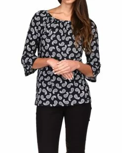 Top 10 ✨ MICHAEL Michael Kors Paisley Flare Sleeve Top | 👚 Shirts & Tops 🧨
