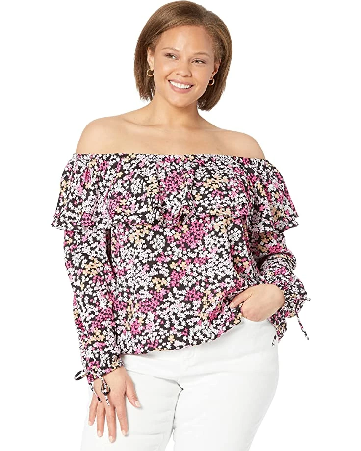 Outlet ๐งจ MICHAEL Michael Kors Plus Size Floral Ruffle Peasant Top | ๐ Shirts & Tops ๐ 1 Outlet ๐งจ MICHAEL Michael Kors Plus Size Floral Ruffle Peasant Top | ๐ Shirts & Tops ๐