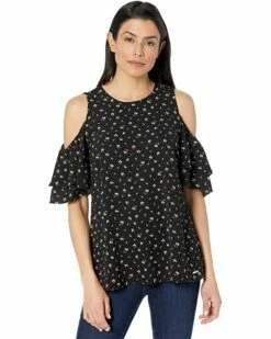 Best deal ๐คฉ MICHAEL Michael Kors Watercolor Ditsy Cold-Shoulder Top | ๐ Shirts & Tops ๐ฅ