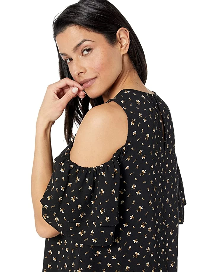 Best deal 🤩 MICHAEL Michael Kors Watercolor Ditsy Cold-Shoulder Top | 👕 Shirts & Tops 🔥 3 Best deal 🤩 MICHAEL Michael Kors Watercolor Ditsy Cold-Shoulder Top | 👕 Shirts & Tops 🔥 - Image 3