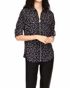 Best Sale 👍 MICHAEL Michael Kors Paisley Lock Zip Top | 👚 Shirts & Tops ❤️
