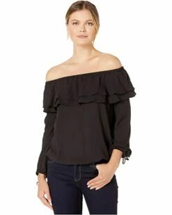 Deals 🌟 MICHAEL Michael Kors Ruffle Peasant Top | 👚 Shirts & Tops 💯