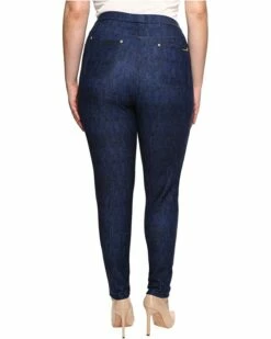 Buy 👏 MICHAEL Michael Kors Plus Size Denim Pull-On Leggings in Blue Indigo | 👖 Jeans 🌟 -Outlet Michael Kors Store 81oCijmW40L. AC SR736920