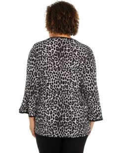 Flash Sale 🔥 MICHAEL Michael Kors Plus Size Cheetah Flutter Sleeve Top | 👚 Shirts & Tops ⌛ -Outlet Michael Kors Store 81qL fOLOrL. AC SR736920