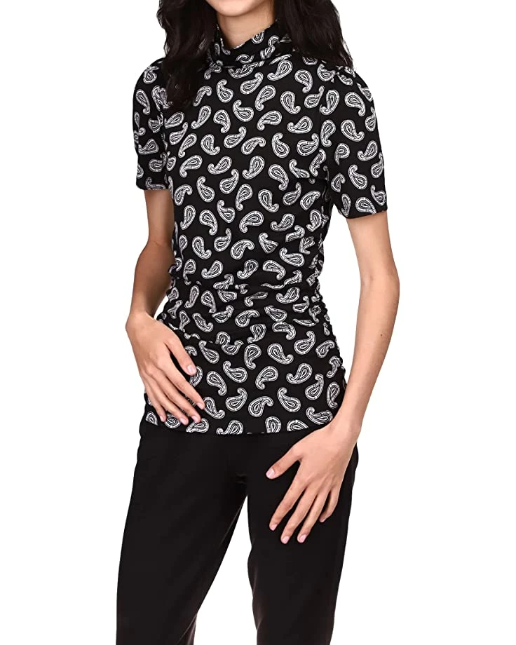 Flash Sale ๐ MICHAEL Michael Kors Paisley Short Sleeve Turtleneck Top | ๐ Shirts & Tops ๐ 1 Flash Sale ๐ MICHAEL Michael Kors Paisley Short Sleeve Turtleneck Top | ๐ Shirts & Tops ๐