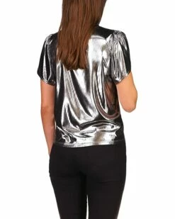 Promo 🔔 MICHAEL Michael Kors Foil Jersey Petal Sleeve Top | 👚 Shirts & Tops 🧨 -Outlet Michael Kors Store 81wQShyze8L. AC SR736920