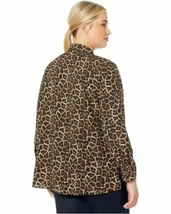 Coupon 👏 MICHAEL Michael Kors Plus Size Leopard 🦮 Dog Tag | 👕 Shirts & Tops 🛒 -Outlet Michael Kors Store 913NBY1JuVL. AC SR736920