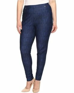 Buy 👏 MICHAEL Michael Kors Plus Size Denim Pull-On Leggings in Blue Indigo | 👖 Jeans 🌟
