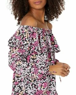 Budget 🛒 MICHAEL Michael Kors Floral Ruffle Peasant Top | 👕 Shirts & Tops 🔥 -Outlet Michael Kors Store 91E2kUowkPL. AC SR736920