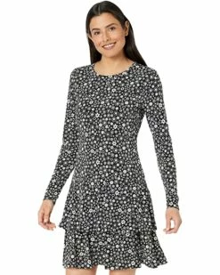 Best Sale 😉 MICHAEL Michael Kors Stencil 60s Matte Jersey Flounce 👗 Dress | 👗 Dresses ✨