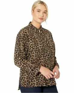 Coupon 👏 MICHAEL Michael Kors Plus Size Leopard 🦮 Dog Tag | 👕 Shirts & Tops 🛒 -Outlet Michael Kors Store 91jJFSlz tL. AC SR736920