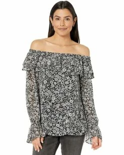 Best reviews of 💯 MICHAEL Michael Kors Mega Zinnia Off Shoulder Top | 👚 Shirts & Tops 😉